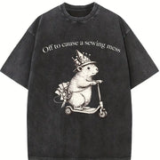 Off to My Sewing Room Quilter Vintage Washed T-Shirt in Black