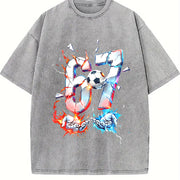 67 Soccer Vintage Washed T-Shirt in Gray