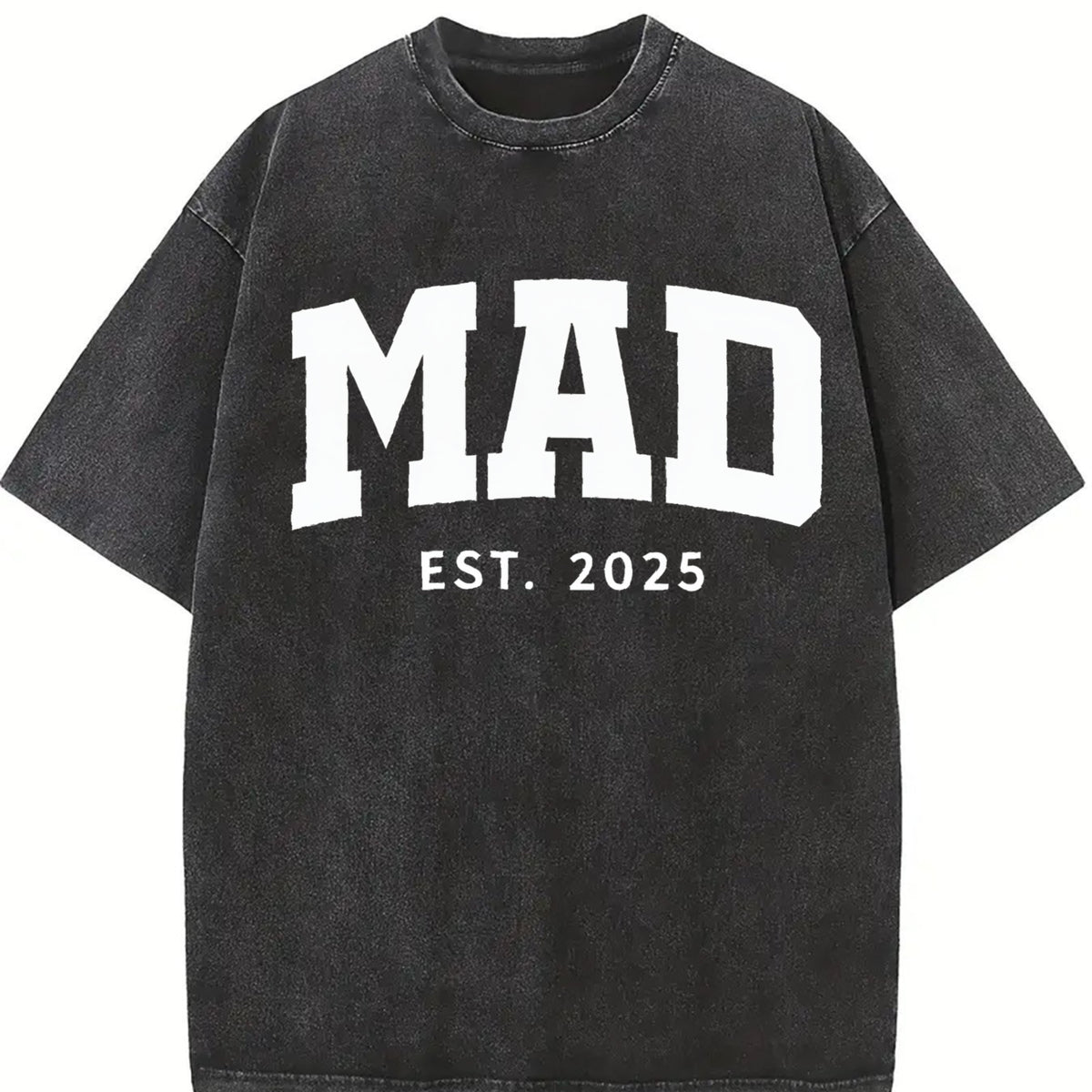 Custom Mom Dad Matching Parents Vintage Washed T-Shirt in Black