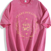 Stars Hollow Two- Sided Vintage Washed T-Shirt in Red