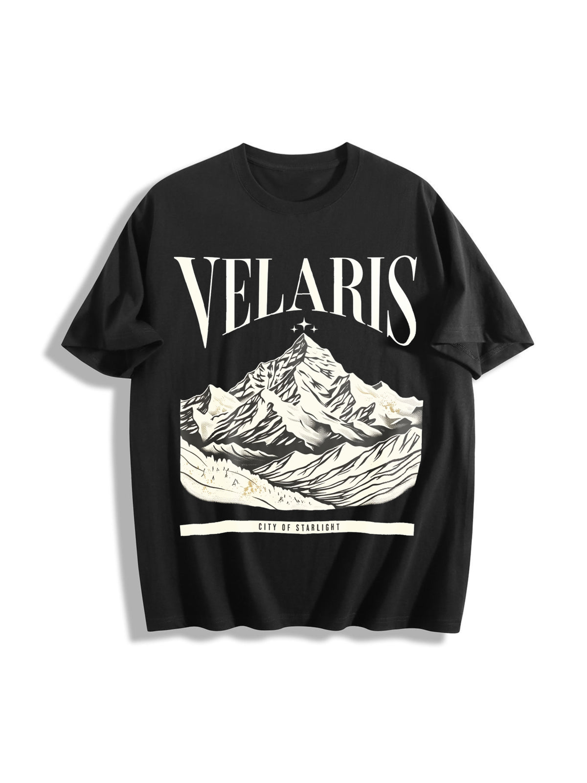 Retro Velaris Bookish Cotton T-Shirt in Black