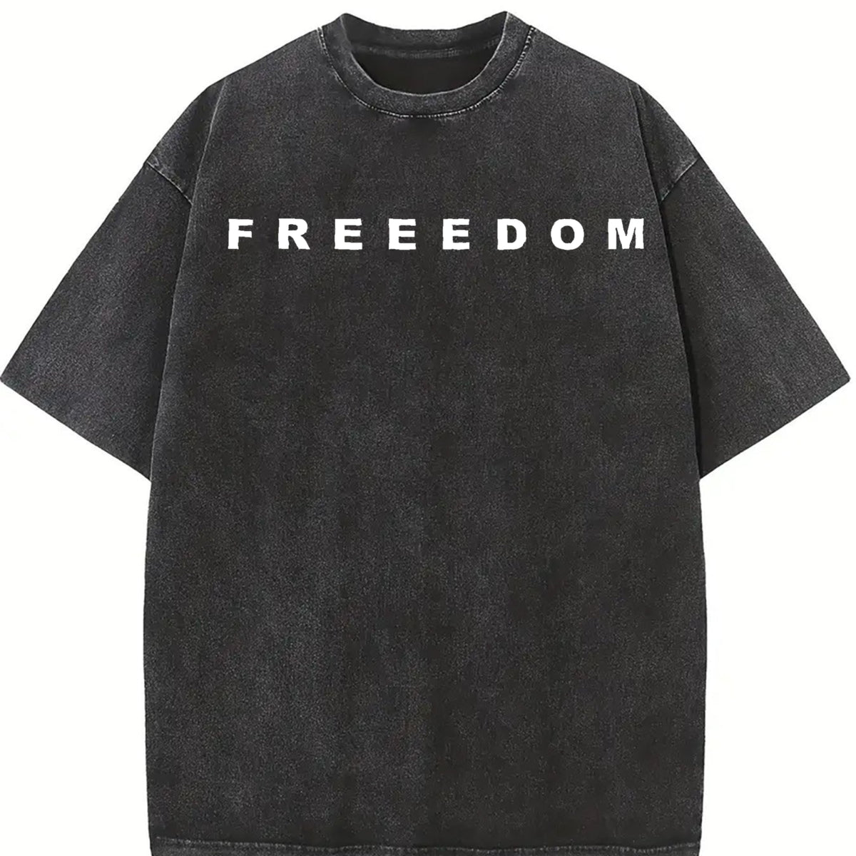 Freedom Charlie Kirk Vintage Washed T-Shirt in Black