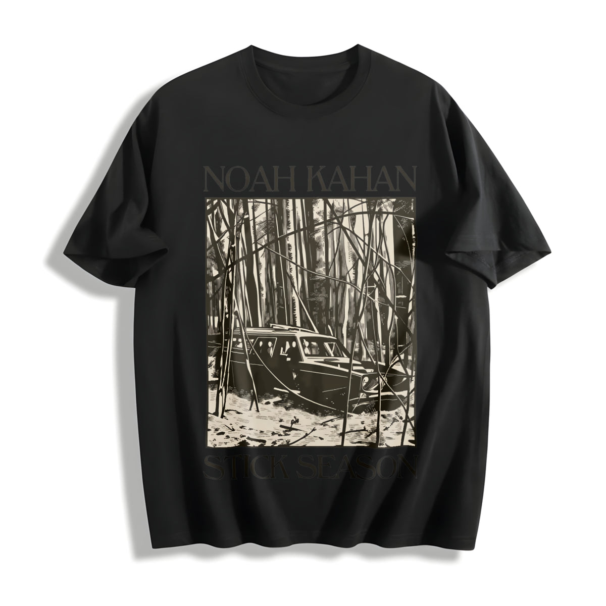 N0ah Kahannn 2 SIDES Cotton T-Shirt in Black