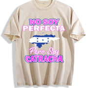 Catrachas Honduras Flag Honduras vintage washed oversized T-shirt in Beige
