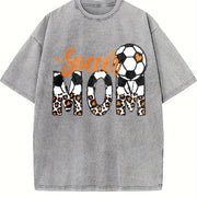 Soccer Mom Vintage Washed T-Shirt in Gray