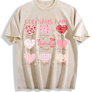 ✝️ Love Jesus God Vintage Washed T-Shirt in Beige