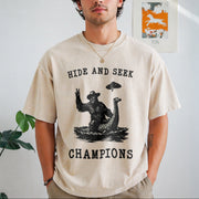 Hide and Seek Champions Vintage Washed T-Shirt in Beige
