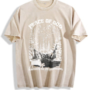 PEACE OF GOD Vintage Washed T-Shirt in Beige