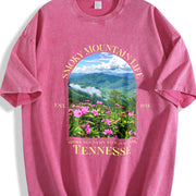 Smoky Mountain Life Vintage Washed T-Shirt in Red