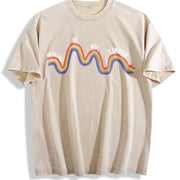 Mental Health Healing Is Not Linear Vintage Washed T-Shirt in Beige