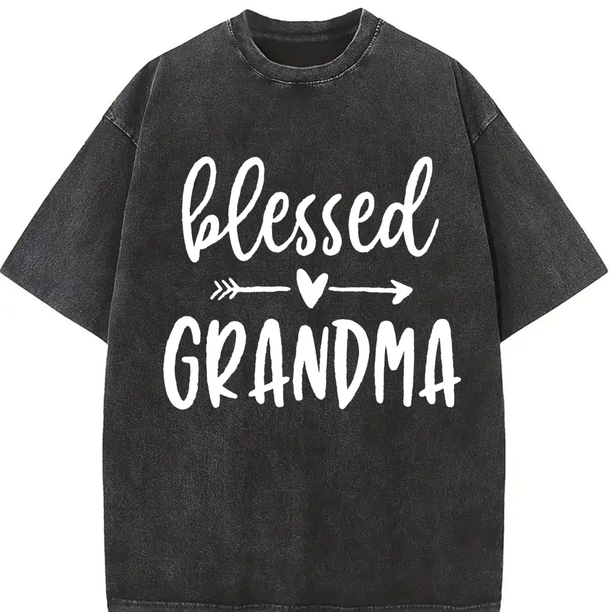 Blessed Grandma Bella Canvas Vintage Washed T-Shirt in Black