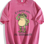 If I Shenan Once I'll Shenanigan vintage washed oversized T-shirt in Red
