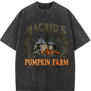 Hagrid's Pumpkin Patch Vintage Washed T-Shirt in Black