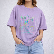 Velaris The Night Court Acotar vintage washed oversized T-shirt in Purple