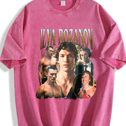 Heated Rivalry Rozanov Fans vintage washed oversized T-shirt in Red