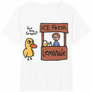 Got Any Grapes / the Duck Song / Duck / Ice Fresh Lemonade Cotton T-Shirt in White