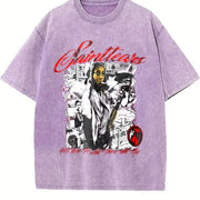 The World Is Yours Vintage Washed T-Shirt in Purple