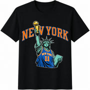 New York Liberty Basketball Cotton T-Shirt in Black