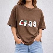Ghost Acotar Book vintage washed oversized T-shirt in Brown