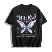 Little Osha Butterfly Cotton T-Shirt in Black