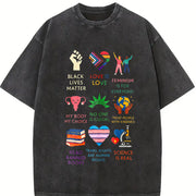 ✊🏾 Big-fan-of-human-rights Abolish Ice Vintage Washed T-Shirt in Black