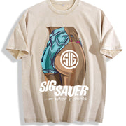 Sig Sauer Tactical Lifestyle Vintage Washed T-Shirt in Beige