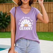 My Favorite People Call Me Grammy Vest Women's Color Cotton Tank Top in Purple