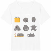 Cat Geometry Cotton T-Shirt in White