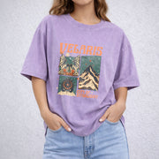 Velaris City of Starlight Acotar vintage washed oversized T-shirt in Purple