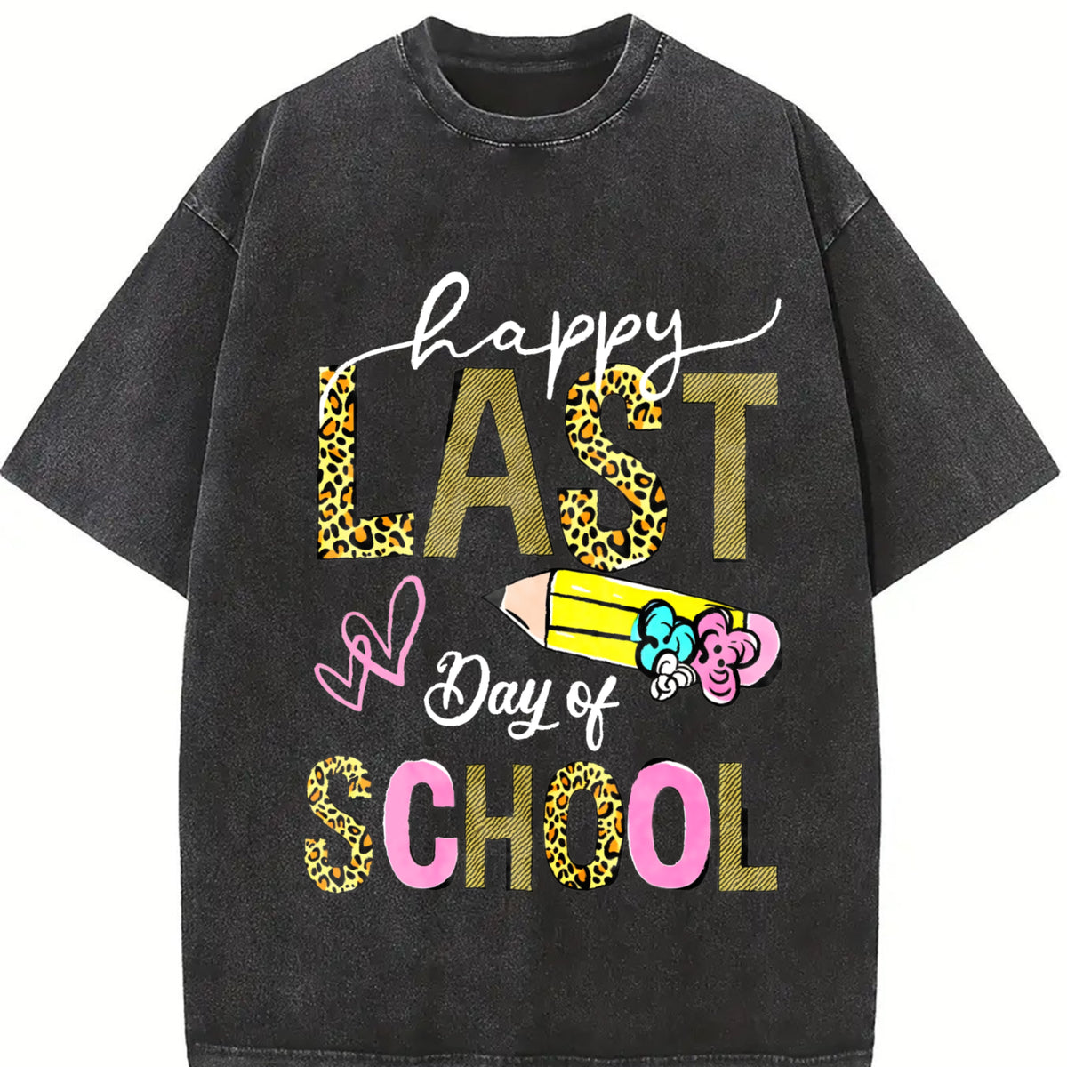 Last Day Vintage Washed T-Shirt in Black