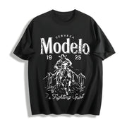 Modelo Fishing Spirit Cotton T-Shirt in Black