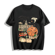 Halloweentown Est 1998 Back and Front Cotton T-Shirt in Black