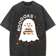Booooks Ghost Books Vintage Washed T-Shirt in Black
