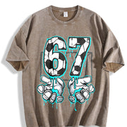 67 Soccer Vintage Washed T-Shirt in Brown
