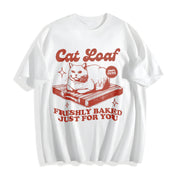 Cat Loaf Cotton T-Shirt in White