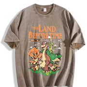 The Land Before Time Dinosaur Friends vintage washed oversized T-shirt in Brown