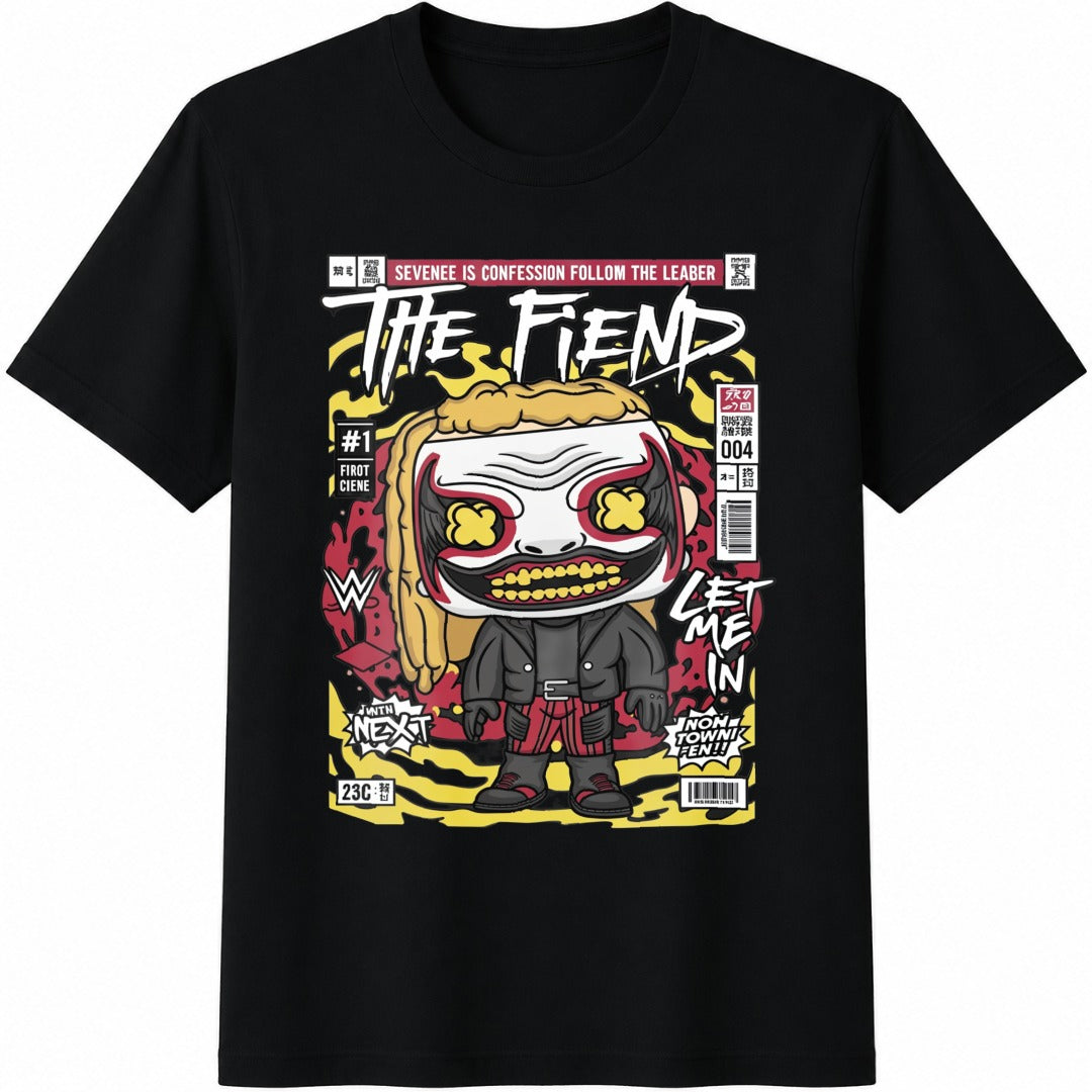 The Fiend Comic Cotton T-Shirt in Black