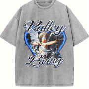 Valley Living Blind Angel Tank Vintage Washed T-Shirt in Gray