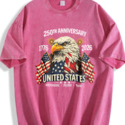250th Anniversary United States Vintage Washed T-Shirt in Red