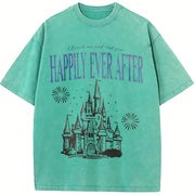 Happily Ever After Vintage Washed T-Shirt in Blue