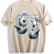 67 Soccer Vintage Washed T-Shirt in Beige
