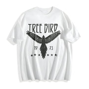 Free Bird Boho Cotton T-Shirt in White