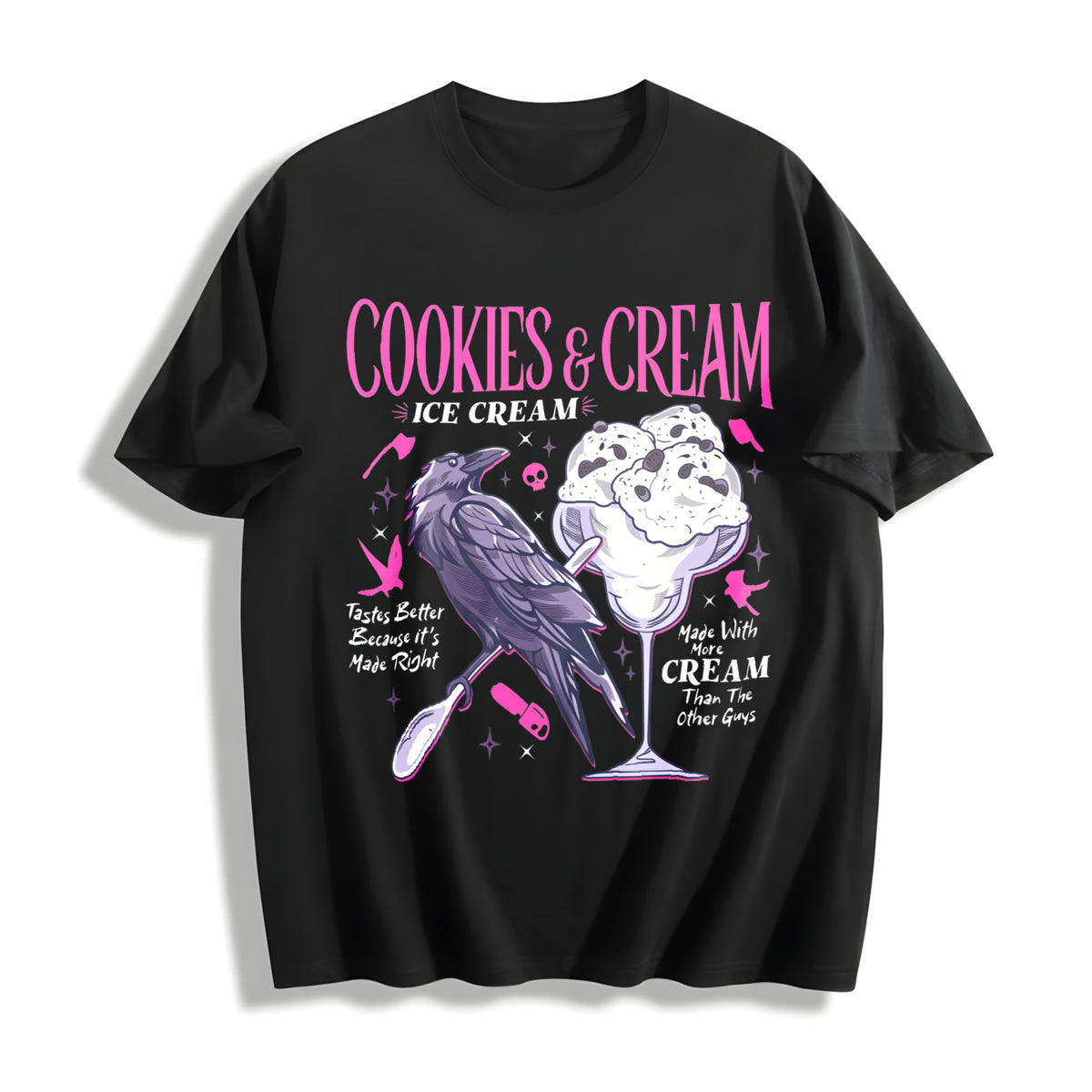 Butcher Blackbird Dark Romance Cotton T-Shirt in Black
