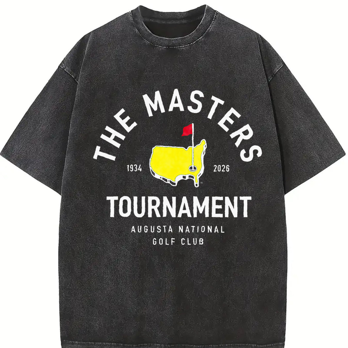 2026 Masters Tournament Classic Golf Fan vintage washed oversized T-shirt in Black