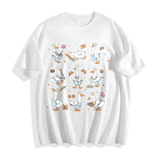 Silly Goose Baker Bakery Mom or Dad Cotton T-Shirt in White