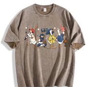 Hit the Dang Ball Goose Baseball Vintage Washed T-Shirt in Brown