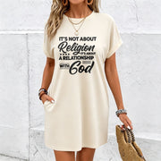 Versatile Lounge - and Easy Cotton T-Shirt in White