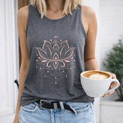 European and American Tank Women's Color Cotton Tank Top in Gray
