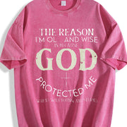 1 Pcs Heavy Adorable Vintage Washed T-Shirt in Red