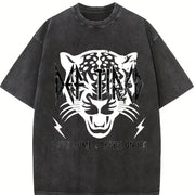Retro Def Tired Coffee Vintage Washed T-Shirt in Black